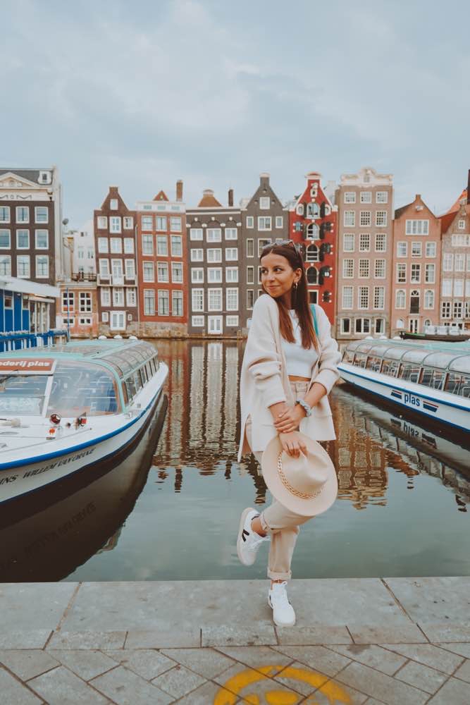 Amsterdam and Tulip Fields