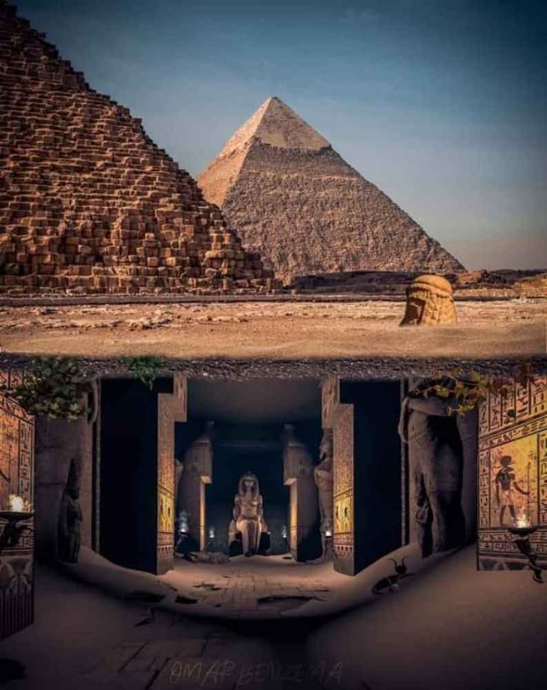 Giza pyramids and Sphinx