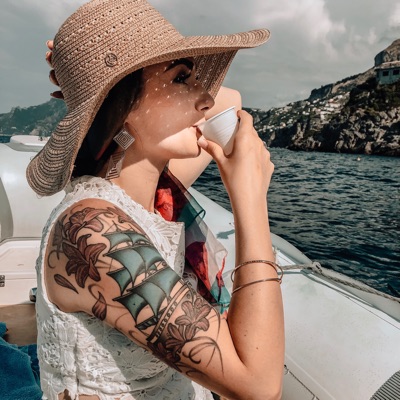 Girl W Blue Sails