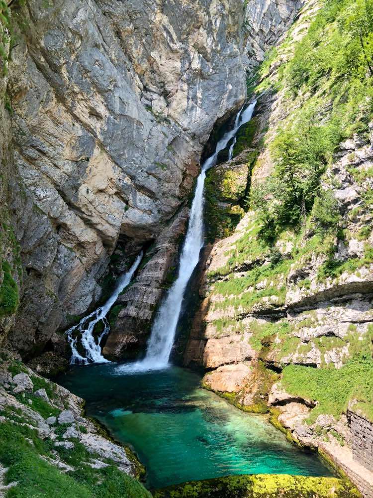Ukanc, Savica Waterfall