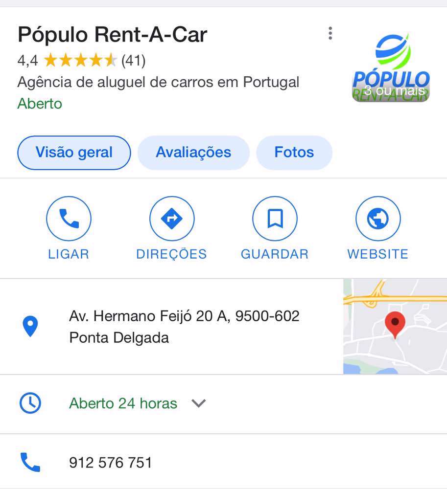 Ponta Delgada, Pópulo Rent-A-Car