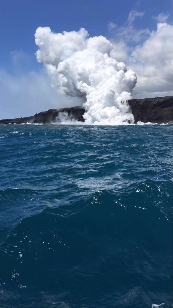 Kau, Kilauea Lava Meets Pacific