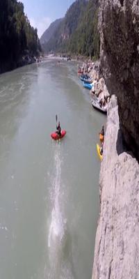 Rishikesh , Cliff Jumping