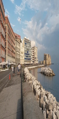 Napoli,  Lungomare and Castel Ovo