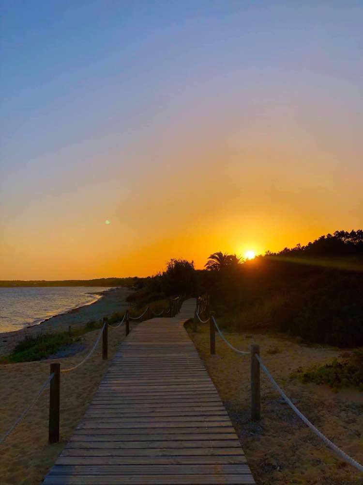 First sunset in Formentera , Es Migjorn