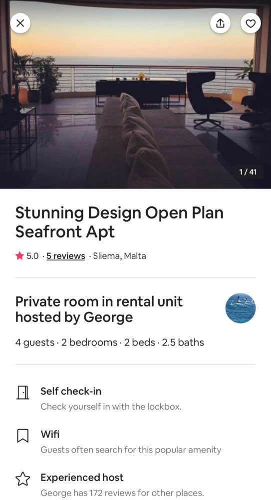 Sliema, Airbnb